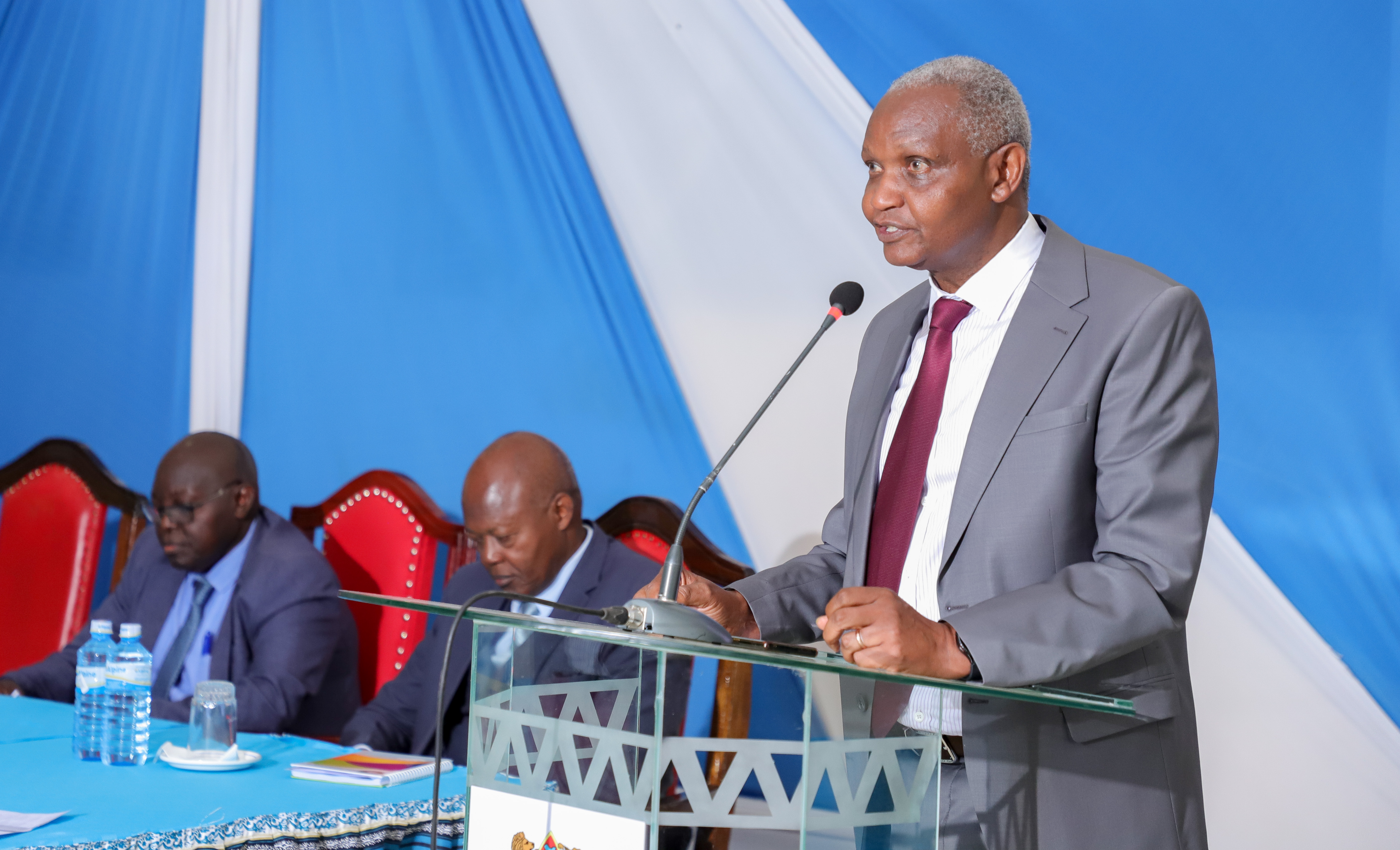 Director addressing audience